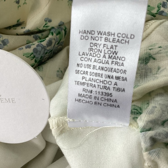 En Crème  Floral Print Corset Shoulder Tie Top Ruffled Skirt Maxi Dress Med NWT - Picture 15 of 16